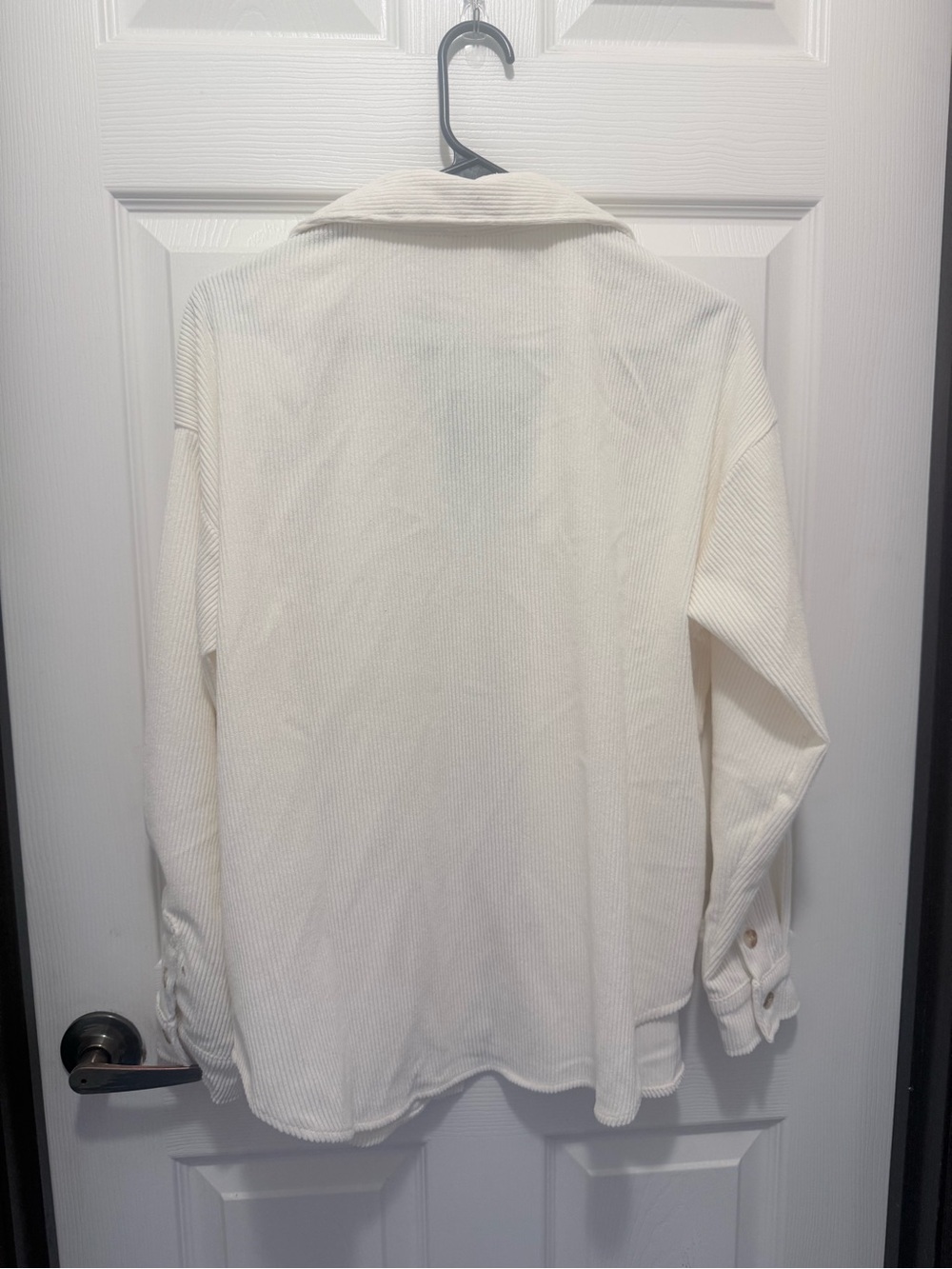 Blu Pepper White Ribbed Button-Front Top - Picture 3 of 4